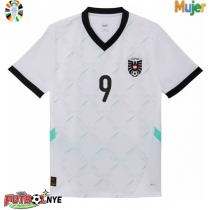 Camiseta Austria Marcel Sabitzer #9 Visitante Equipación para mujer Eurocopa 2024 manga corta